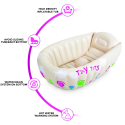 Vasca Tiny Tots per Bagnetto Gonfiabile beige 91x61x29 cm 0-12 mesi bambini