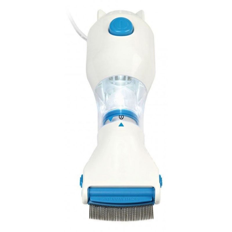 Pettine LED elettrico aspira sacco elimina pidocchi lendini uova capelli bambini
