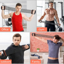 Attrezzo fitness estensore a 5 molle per sport palestra muscoli pettorali spalle