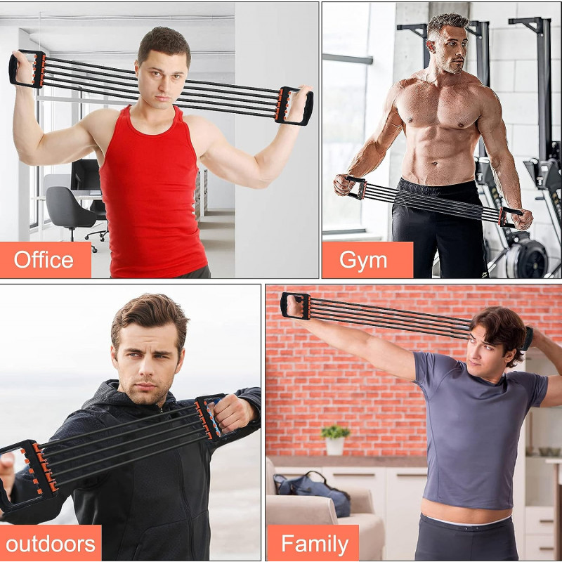 Kmt Style Attrezzo fitness estensore a 5 molle per sport palestra m...