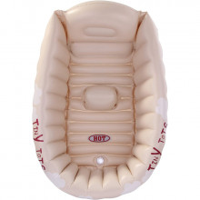 Vasca Tiny Tots per Bagnetto Gonfiabile beige 91x61x29 cm 0-12 mesi bambini