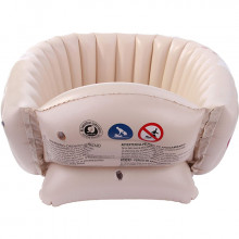 Vasca Tiny Tots per Bagnetto Gonfiabile beige 91x61x29 cm 0-12 mesi bambini