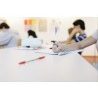 Harty Confezione 50 Penne Inchiostro a Sfera nero blu rosso Scuola ...