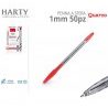 Harty Confezione 50 Penne Inchiostro a Sfera nero blu rosso Scuola ...
