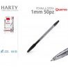 Harty Confezione 50 Penne Inchiostro a Sfera nero blu rosso Scuola ...