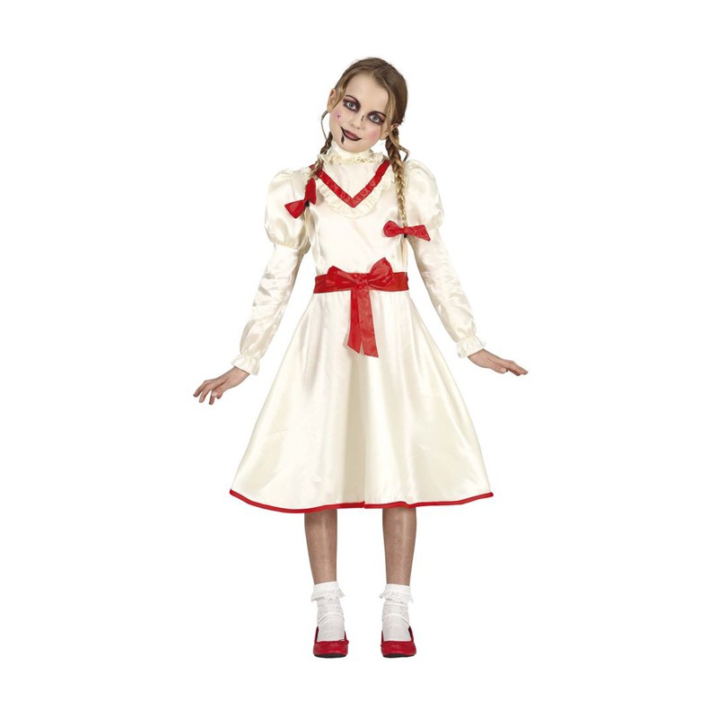 Costume Annabelle The Conjuring bambola bambina Halloween abito horror 5-16 anni
