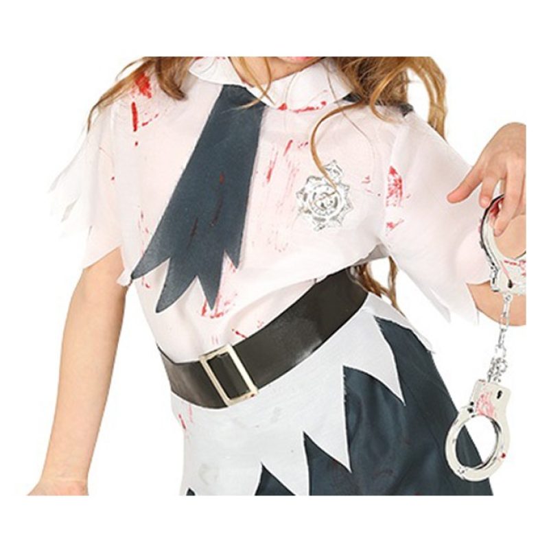 Guirca Costume vestito travestimento carnevale bambina zombie poliz...