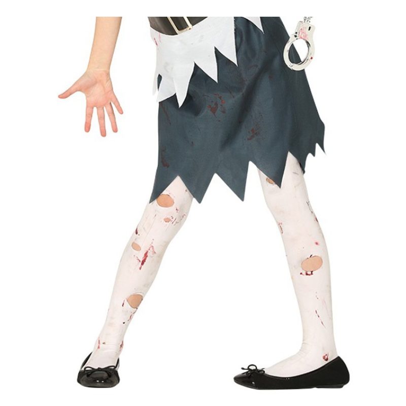 Guirca Costume vestito travestimento carnevale bambina zombie poliz...
