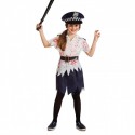 Costume vestito travestimento carnevale bambina zombie poliziotta halloween 5-12