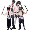 Guirca Costume vestito travestimento carnevale bambina zombie poliz...