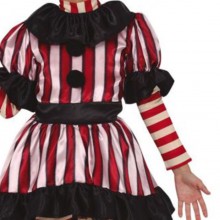 Costume clown horror vintage pagliaccio assassino vestito Guirca bambina  3-12