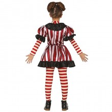 Costume clown horror vintage pagliaccio assassino vestito Guirca bambina  3-12