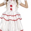 Costume clown halloween carnevale bambina pagliaccia assassina pazza 5-12 anni