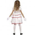 Costume clown halloween carnevale bambina pagliaccia assassina pazza 5-12 anni
