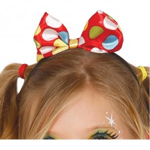 Costume clown carnevale bambina vestito Guirca pagliaccia colorata pagliaccio