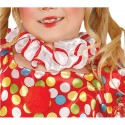 Costume clown carnevale bambina vestito Guirca pagliaccia colorata pagliaccio