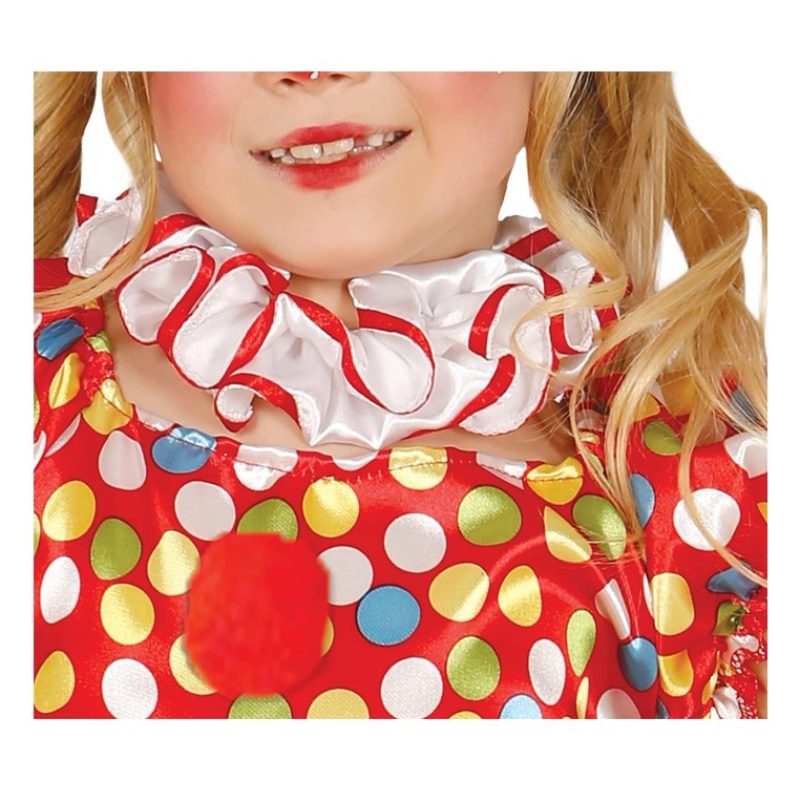 Guirca Costume clown carnevale bambina vestito Guirca pagliaccia co...