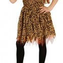 Guirca Costume da Cavernicola Vestito Carnevale Preistorico per Bambina 3-9 anni