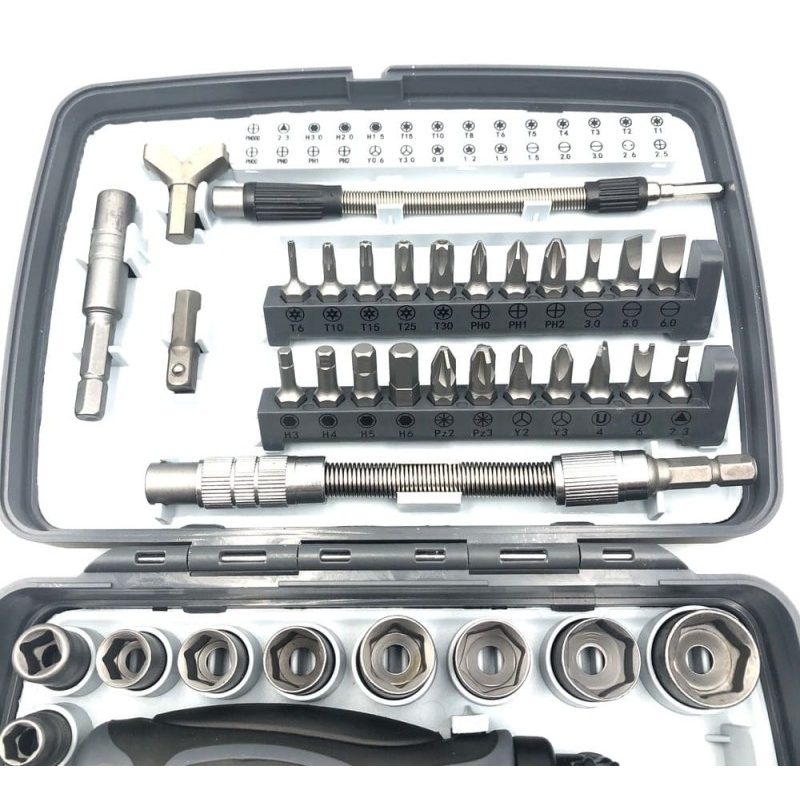 Andowl Kit valigia set chiavi a bussola 68 Pz cricchetto cacciavite...