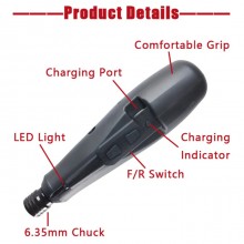 Cacciavite avvitatore elettrico ricaricabile USB senza fili 3.6V + 10 punte