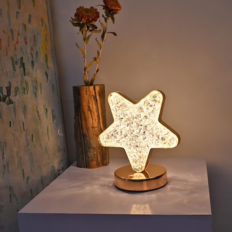 Andowl Lampada da tavolo led ricaricabile USB Touch luce dimmerabil...
