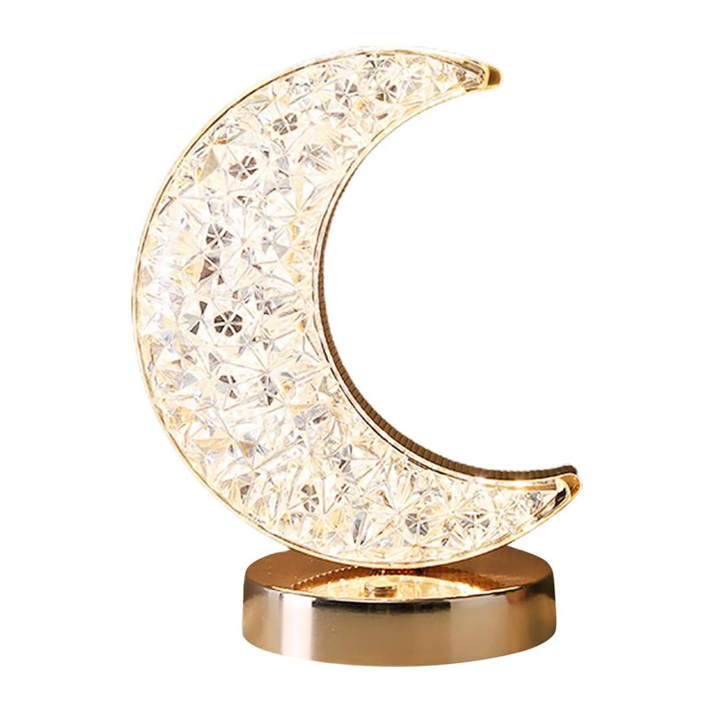 Lampada da tavolo led ricaricabile USB Touch luce dimmerabile bar pub oro luna
