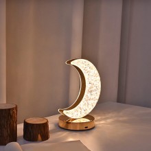 Lampada da tavolo led ricaricabile USB Touch luce dimmerabile bar pub oro luna