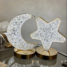 Lampada da tavolo led ricaricabile USB Touch luce dimmerabile bar pub oro luna