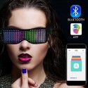 Occhiali led luminosi Bluetooth personalizzabile futuristici feste rave party