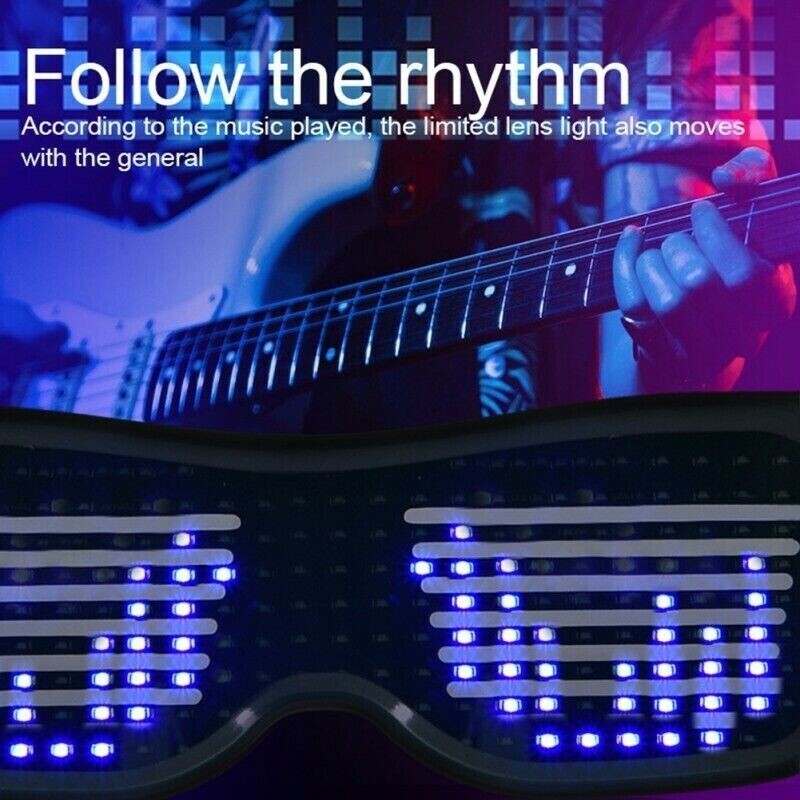 Hongu Occhiali led luminosi Bluetooth personalizzabile futuristici ...