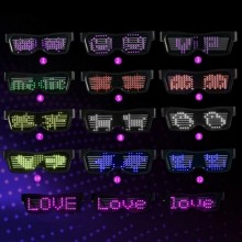 Occhiali led luminosi Bluetooth personalizzabile futuristici feste rave party