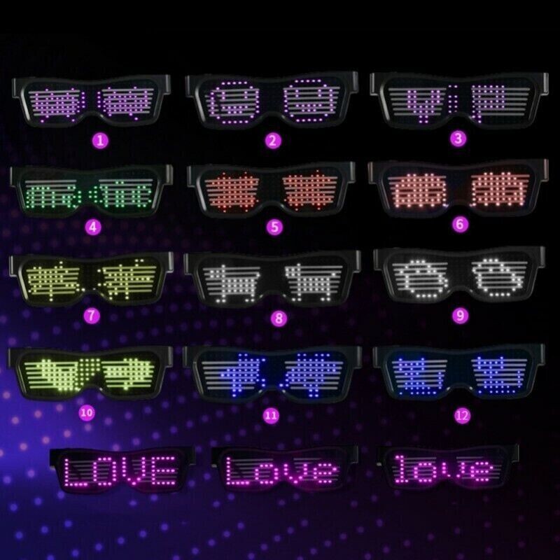 Hongu Occhiali led luminosi Bluetooth personalizzabile futuristici ...
