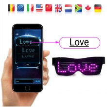 Occhiali led luminosi Bluetooth personalizzabile futuristici feste rave party