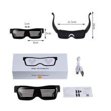 Occhiali led luminosi Bluetooth personalizzabile futuristici feste rave party