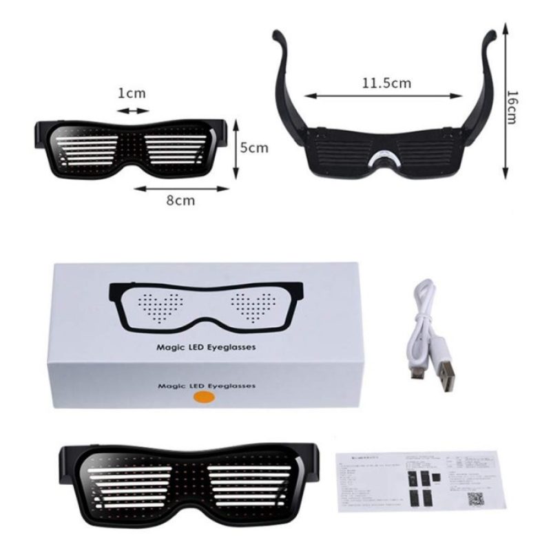 Hongu Occhiali led luminosi Bluetooth personalizzabile futuristici ...