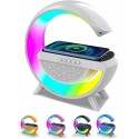 Lampada LED RGB con Ricarica Wireless Bluetooth Speaker Ricaricabile Radio FM SD