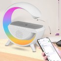 Lampada LED RGB con Ricarica Wireless Bluetooth Speaker Ricaricabile Radio FM SD