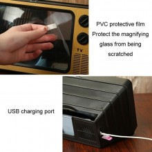 Schermo lente ingrandimento 12" per cellulare smartphone forma TV retrò telefono