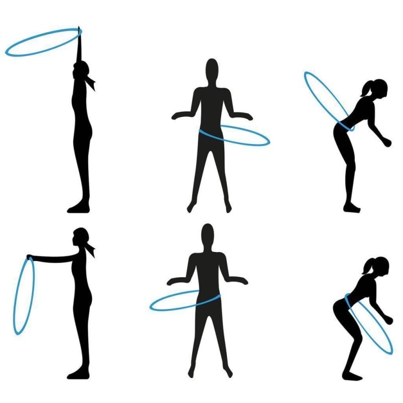 Hula Hoop in schiuma componibile smontabile addominali e fianchi perfetti 95 cm