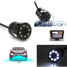 Telecamera 170° Retrocamera Retromarcia 8 Led visione notturna colori auto suv