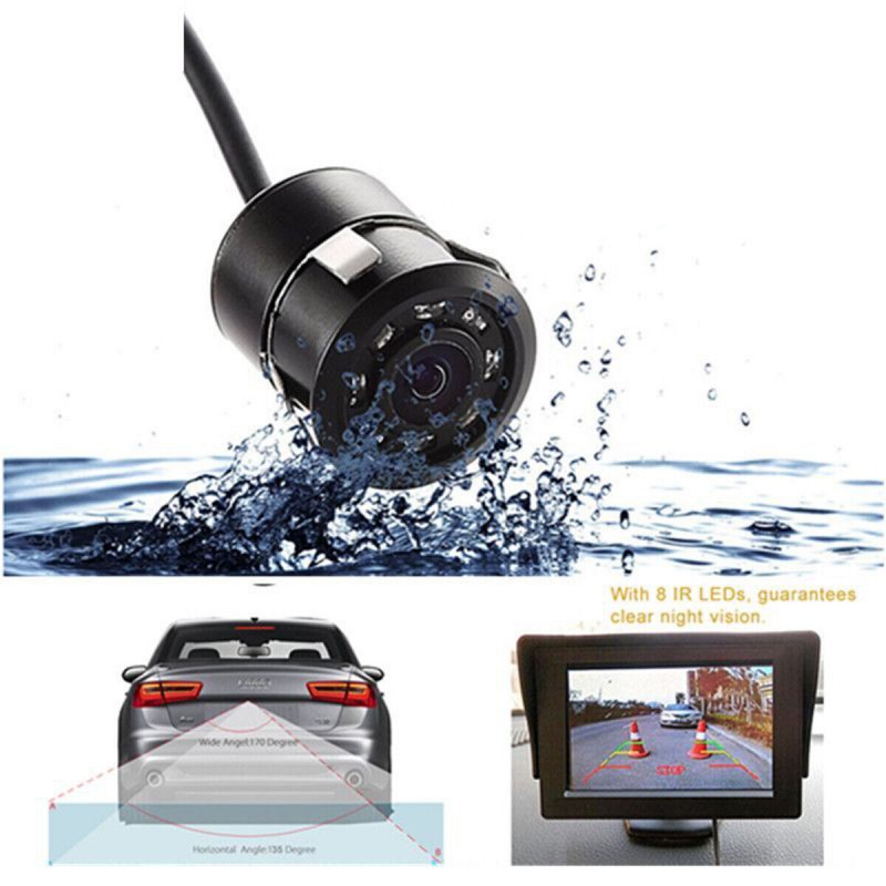 Driwei Telecamera 170° Retrocamera Retromarcia 8 Led visione nottur...