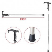 Bastone Da Passeggio Per Anziani Disabili lunghezza 90cm idea Nero e argento