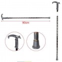 Bastone Da Passeggio Per Anziani Disabili lunghezza 90cm idea Nero e argento