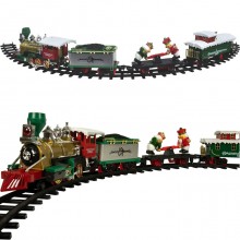 Trenino natalizio sotto albero treno elettrico luci suoni locomotiva natale 94cm