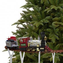 Trenino natalizio sotto albero treno elettrico luci suoni locomotiva natale 94cm