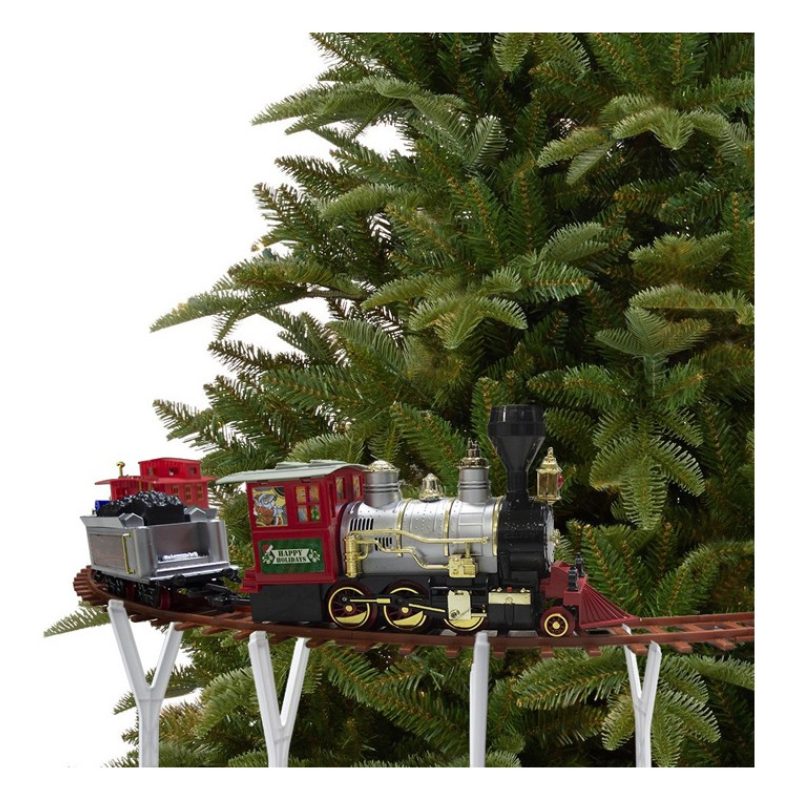 Hongu Trenino natalizio sotto albero treno elettrico luci suoni loc...