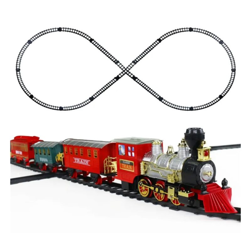 Hongu Trenino natalizio sotto albero treno elettrico luci suoni e f...