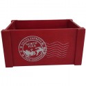 Cassetta cassettina porta oggetti in legno Natalizia rossa 14X28X18 cm natale