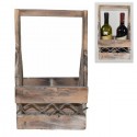 Cassetta Portabottiglie in Legno 2 Posti Scomparti per Vino Scatola box 36x21 cm