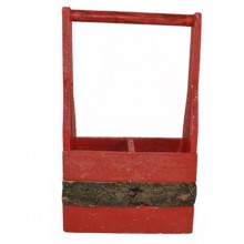 Cassetta Portabottiglie in Legno 2 Posti Scomparti Vino Scatola rossa 36x21cm